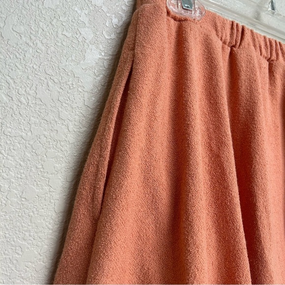 Free People FP Beach Women’s Orange Textured Knit Skater Skirt Size Small - Picture 5 of 7